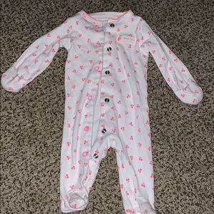 Carters Sleeper Cherries I Love You Closed Feet